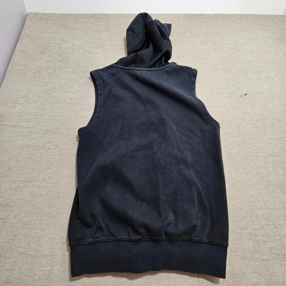 Jordan Sleeveless Hoodie S Black Bonded Zip Vest 724787-010